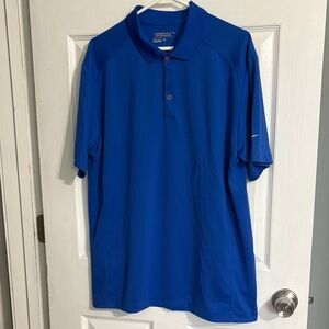 Men’s Nike Golf Tour Performance Dr-Fit Blue Polo Shirt Size Large